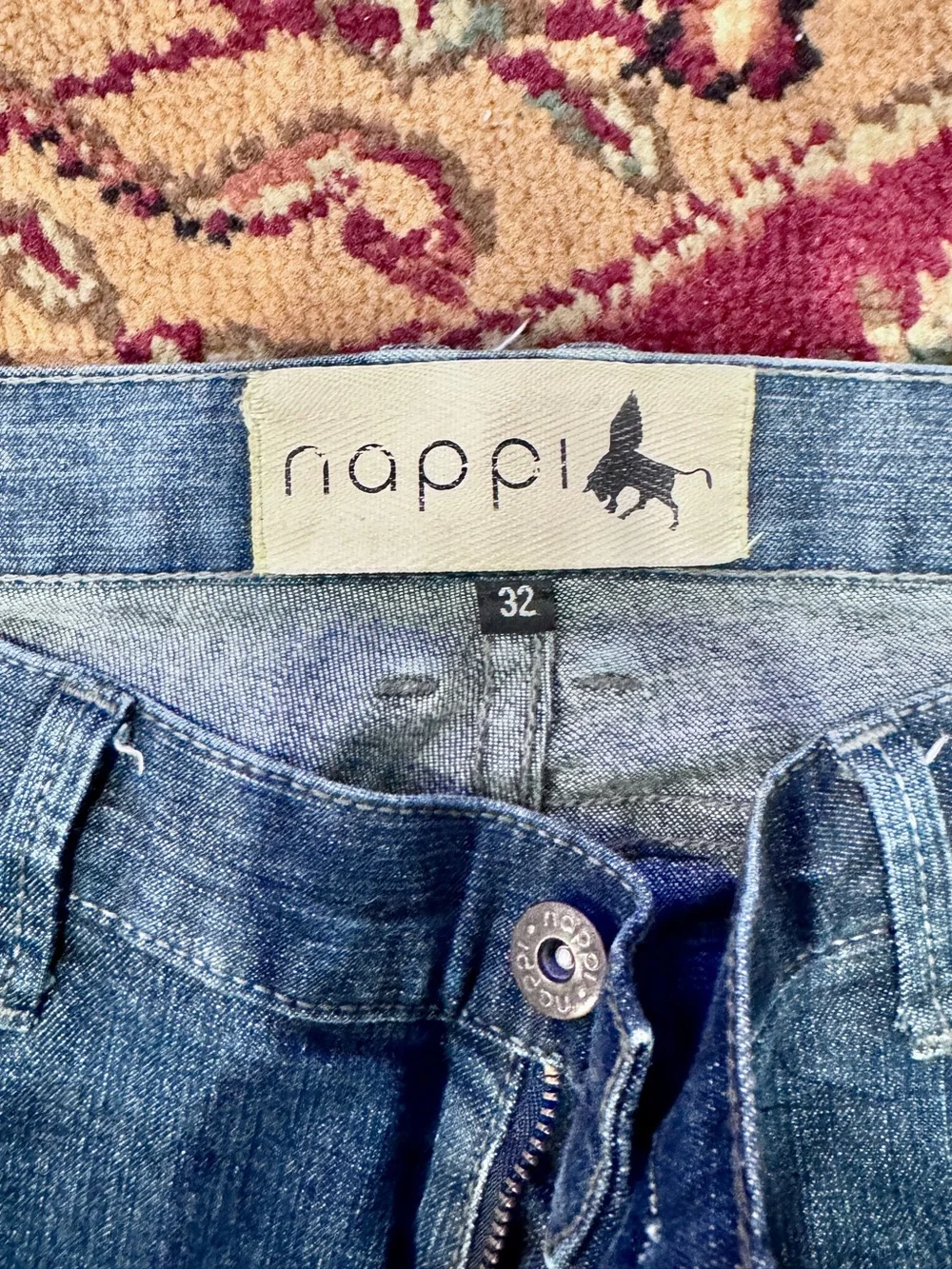 Nappi Men's Slim Straight Jeans in Dark Blue - Size 32